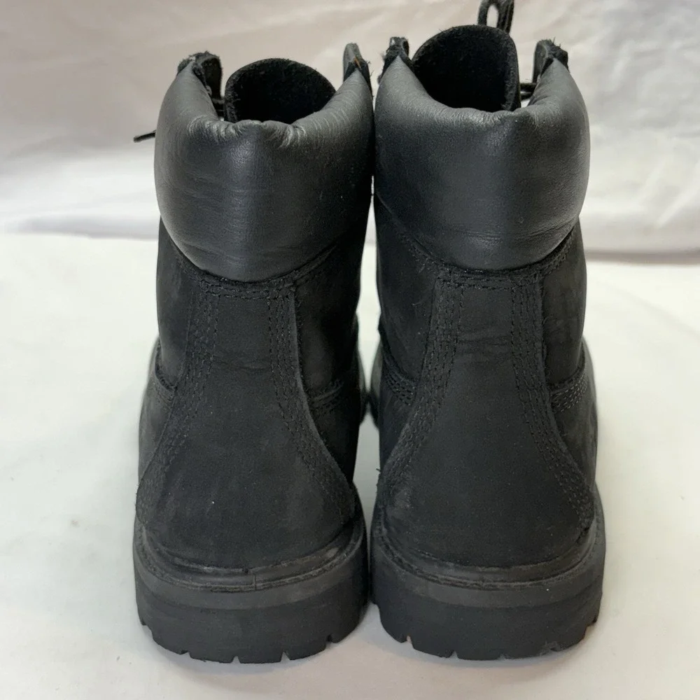 Timberland Premium 6 inch Womens Boots Size 7 M Black Nubuck Waterproof